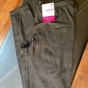 *NWT* Extra-Long Black Leggings L